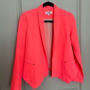 Bright Coral Charlotte Russe blazer jacket. Size Small